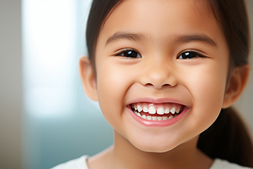 A young child with a radiant smile, looking directly at the camera.